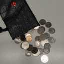 DND Metal Coins Set of 60 with Leather Pouch - Gaming Tokens, Pirate Treasure, Accessories & Props for Board Games, Dungeons and Dragons, Tabletop RPGs and LARP