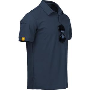 ZITY Mens Polo Shirt Short Sleeve Sports Tactical T-Shirt Athletic Golf Polos Daily Casual Stylish Collared Shirts for Men 4XL