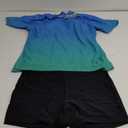 Halcurt Women's Built in Bra Rash Guard UPF 50 Two Piece Swimsuit Shirt and Board Shorts XL