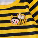 Baby Girl Fall Clothes: Soft Long Sleeve Bow Tie Print Outfits Casual Birthday Party Clothing for 6Months-3T (9-12 Months, Yellow)