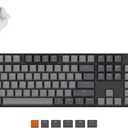Keychron K10 Full Size 104 Keys Bluetooth Wireless Mechanical Gaming Keyboard for Mac Windows with Keychron Super Brown Switch, Multitasking/White LED Backlight/USB C Wired Computer Keyboard