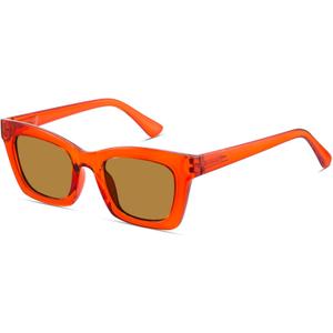 livho Trendy Polarized Sunglasses Women, Retro Sun Glasses for Women 2025, Cute Sunglasses for Woman, UV Protection Shades (Brick/Brown)