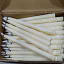 Reginary 48 Pcs Flameless Taper Candles with 4 Remote, Battery Operated Flickering Flameless Taper Candles 3D Wick Fire LED Faux Wax Lights for Wedding Christmas Holiday (Ivory,9.65 Inches)