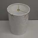 Aspen Creative 31304 Contemporary Drum (Cylinder) Shaped Spider Construction Lamp Shade in White with Circle Pattern, 8" wide (8" x 8" x 11")