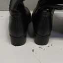 Mattiventon Black Knee High Boots Women Fashion Long Tall Boots with Round Toe Low Heel Side Zip Stretch Riding Boot for Fall Winter Size 10