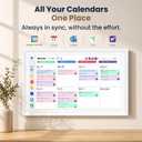 21.5-Inch Smart Digital Calendar & Photo Frame for Family, Large Wall Planner with Auto-Sync to Apple, Google & Outlook, Touchscreen Display with Chore Chart, To-Do Lists & Meal Planner, No Subscription, White Frame