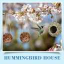 Wesiti 10 Pcs Hanging Hummingbird Nest House for Outside Hand Woven Bird Nest Round Hummingbird Nesting House Hanging Bird Hut Hummingbirds Nesters for Garden Patio Lawn Indoor Home Decoration