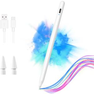 Stylus Pen for iPad with Tilt Sensitive & Palm Rejection, Active Pencil Compatible with Apple iPad Pro 11/12.9 Inch, iPad 6/7/8/9/10th Generation, iPad Air 3rd/4th, iPad Mini 5/6th Gen