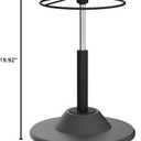 Adjustable Standing Desk Chair - Active Sitting Wobble Stool for Core Strength & Posture, 360° Swivel Leaning Perch Seat for Adults Home Office, Black