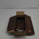 Floating Shelves Rustic Wood Wall Mounted Shelf Practical Metal Fence Design Ideal for Bedroom, Bathroom, Kitchen Set of 3(Brown) (Brown)