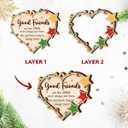 2 x Friends Christmas Ornaments 2025 - Friendship Ornament, Friendship Gifts for Women, Men - Wooden Good Friends are Like Stars Ornament for Bestie, Soulmate, Sister, Coworkers, Neighbors