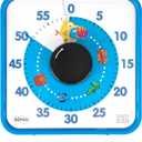 Visual Timer 7.5 inch, 60-Minute Countdown Timer for Kids Classroom Teaching Tool Office Meeting, Mechanical Countdown Clock for Exam Time Management Magnetic Kitchen Timer with Fish Pattern, Blue