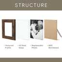 ArtbyHannah 2 Pack 5x7 Picture Frame Set, Rustic Picture Frames with Farmhouse Brown Texture for Tabletop Display or Wall Mount in Home Decor