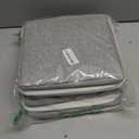 Collapsible Fabric Storage Cubes 11x11 Cube Storage Bins, 4 Pack Closet Baskets Box with Handles for Organizing, Shelf, Toys, Clothes, Home, Office, Nursery (Grey&White)