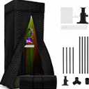 Portable Vocal Booth, Adjustable LED & Thick Soundproof Recording Booth Kit, 
32.2 x 32.2 x 78.7 inches
