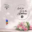 Pet Memorial Suncatcher Look for me in The Rainbows - Dog Memorial Gifts - Pet Loss - Thoughtful Dogs and Cats Remembrance - Pet Sympathy - Crystal Bereavement Gift