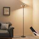 Floor Lamps for Living Room, 40W/2400LM Rotatable LED Floor Lamp with Touch & Remote Control, 70" Tall Standing Lamp Step less Dimmable, Modern Torchiere Corner Lamp for Bedroom, Office (Black)