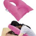 Lumbar Support Pillow, Adjustable Back Support Pillow, Back Rest Pillow, Improve Lower Back Pain Relief & Sitting Posture, for Home, Office, Travel (Pink)