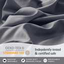 LuxClub 5 PC Split King Sheet Set, Deep Pockets Wrinkle Free Cooling Bed Sheets Hotel Bedding for Women, Men, Includes 2 Fitted Sheet, 1 Flat Sheet and 2 PillowcasesSoft Light Grey