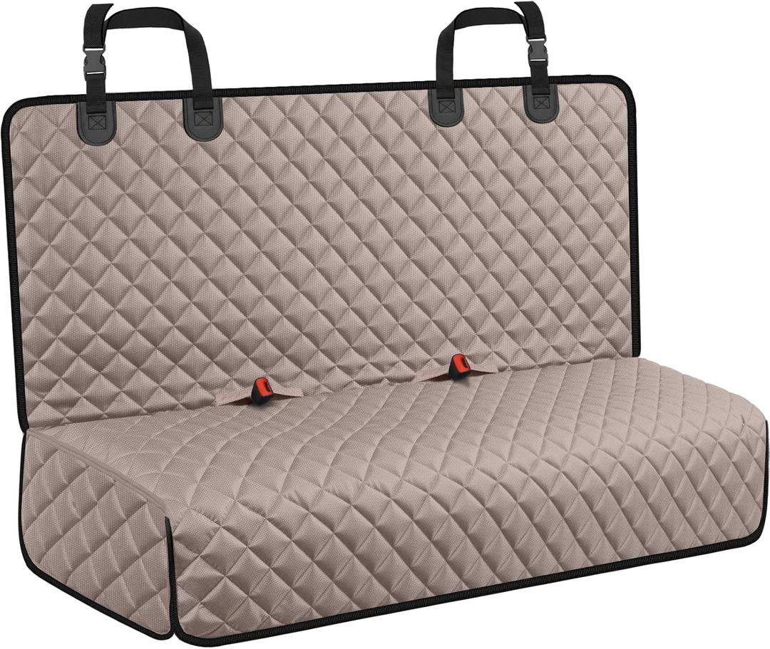 URPOWER Dog Car Seat Cover for Back Seat - Waterproof Car Seat Protector for Child Carseat & Pets, Nonslip Car Seat Covers for Cars, SUVs & Small Trucks (Medium (52" x 49"), Khaki)