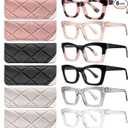 CCVOO 2.0 Oprah Style Reading Glasses for Women, Stylish Eyeglasses, Blue Light Readers for Women, Cheaters, (A1 Mix)