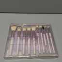 Makeup Brush Set, Premium Synthetic 10 PCS Makeup Brushes, Travel Makeup Brush Set with Soft Hairs, Makeup Brushes Set Professional for Blush, Eyeliner, Eyeshadow, Concealer, and Foundation (Pink)