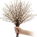 3 x NBGV Winter Decorations 12Pcs Artificial Berry Stems White Berry Picks for Christmas Holiday Flower Arrangements Home Centerpieces DIY Ornaments