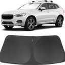 Windshield Sun Shade Custom Fit for 2018-2023 2024 2025 2026 Volvo XC60 Accessories Foldable Sunshade Sun Blocker Protect Car from Sun Rays & Heat Damage Keep Car Cooler