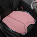 Soft Thin Gel Seat Cushion for Car Seat, Office Chair, Wheelchair, Stadium - Non-Slip Car Seat Cushions with 1 Inch Gel - Sciatica & Tailbone Pain Relief (Pink)