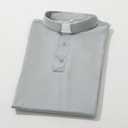 Men's Clergy Tab Collar Polo Shirt Short Sleeve Pastor Minister Preacher Shirt (Gray)