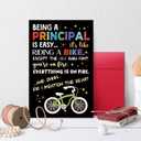 4 x Funny Principal Appreciation Card Gift, Thank You Gift for School Principal, Humorous Leadership Greeting for Principals Day, End of Year Appreciation Card from Staff Students Families