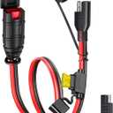 SAE Extension Cord Compatible with NOCO Genius Smart Battery Chargers, 16AWG SAE Adapter with 20A Fuse Waterproof Plugs, SAE Connector Cable for Motorcycle/ATV/UTV/Auto/Car (1FT)