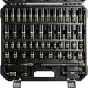 BOEN 1/2" Drive Impact Socket Set, 50-Piece Metric (8-32mm) Deep & Standard Sockets with Paint-Filled Markings, Includes Extensions, Adapter & Universal Joint