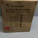 bonsaii 12-Sheet Micro Cut Shredders for Home Office, 60 Minute P-4 Security Level Paper Shredder for CD, Credit Card, Mails, Staple, Clip, with Jam-Proof System & 4.2 Gal Pullout Bin C266-B