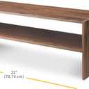 Whitmor Wood Stackable 2-Shelf Shoe Rack, Walnut, 31 inches
