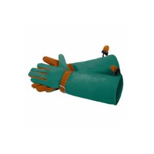 Animal Handling Gloves, 22.4 inch Bite Proof Gloves, Cowhide Leather Cat Grooming Gloves, Anti Scratch Snake Gloves for Animal Handling