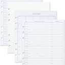 Hallmark Address Book Refill Pages (Pack of 44 Replacement Pages for Addresses, Appointments)