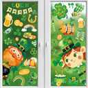 90PCS St Patricks Day Window Clings,Reusable St Patricks Day Decorations,Double Sided Green Shamrock Window Clings,Irish Static Saint Patrick's Stickers for Glass,St Patrick’s Day Decor(9 Sheets) 2 Pack