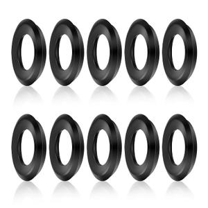 Nuanchu 10 Pcs External Lamp Holder Gasket Black Weatherproof Round Gasket Replacements for Par Lamp Protects Socket from Dirt, Debris