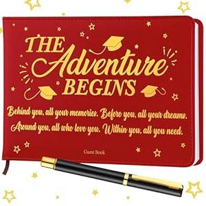 Geyoga 2025 Graduation Guest Book with Pen Graduation Guest Book 2025 Graduation Guest Sign in Book Memory Scrapbook for College Gifts Graduation, 6 x 8 Inch (Green)