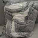 Genteele Sherpa Throw Blanket Super Soft Reversible Ultra Luxurious Plush Blanket, 50 x 60 inches, Gray/White