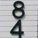 Upgraded 8 Inch Floating House Numbers-Anti-Fade Modern Aluminum Address Numbers for Home/Mailbox/Building/Easy to Install/Black/Number 0
