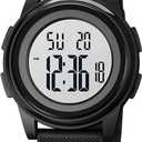 Ultra-Thin Minimalist Sports Waterproof Digital Watches Men with Wide-Angle Display Wrist Watch for Men Women