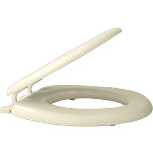 Soft Standard Vinyl Toilet Seat, Bone - 17 Inch Soft Vinyl Cover with Comfort Foam Cushioning - Fits All Standard Size Fixtures - Easy to Install Fantasia by Achim Home Decor