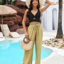 GRAPENT Bikini Tops for Women Cropped StrapCore Tankini Tops Beach Padded Knot Twist Cut Out Adjustable Swimwear Top Only (Black, M)