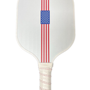 Limited Edition - American Flag Pickleball Paddle - Carbon Fiber/Honeycomb Core - Ribbed Non Slip Cushion Grip - Single Paddle - USA Pickle Ball Paddle- Olympic Style American Paddle