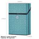 5 x Cigarette Case, Woven Pattern with Elastic Switch, Up to 20 Cigarettes for 85mm King Size (Grayish Cyan)