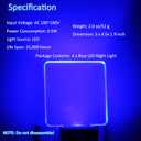 Blue Night Light Plug in, Dusk to Dawn Sensor Automatic On and Off, Decorative Wall Blue LED Night Lights for Adults Kids Room, Hallway,Bedroom, Stairs, Kitchen, Halloween Christmas Decor, 4 Pack