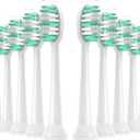 Replacement Toothbrush Heads 10 Pack for AquaSonic Black Series for Vibe Series Black Series pro, and for Duo Series pro Electric Toothbrush,Whtie