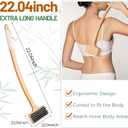 NURENDER Back Scratcher for Men, 22''Extra Long Handle Bamboo Back Scratcher, 2 in 1 Back Massager and Body Scratcher, Gentle Relief for Adults, Pregnancy, Elderly, Gift for Fathers.